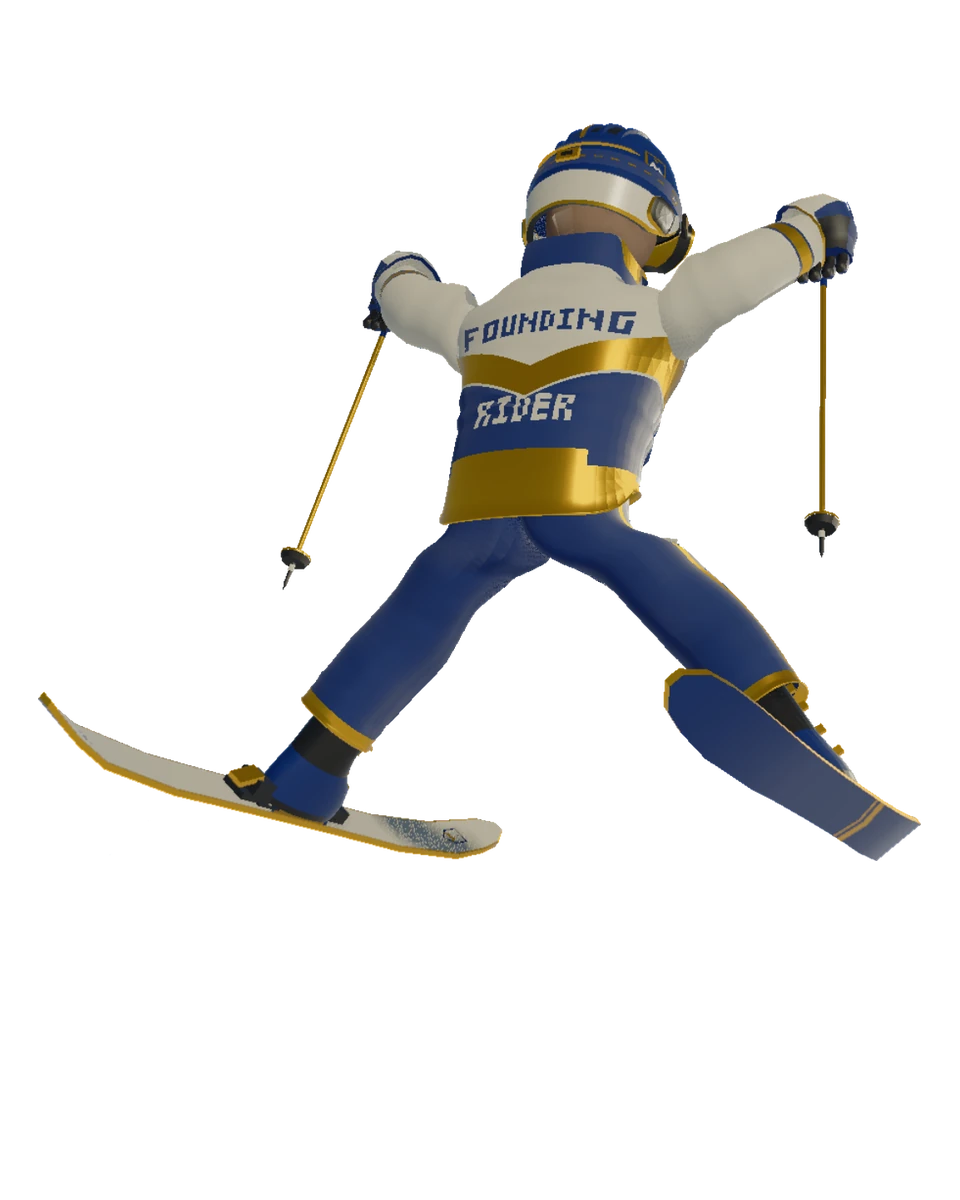 A rider in the Founding Rider kit